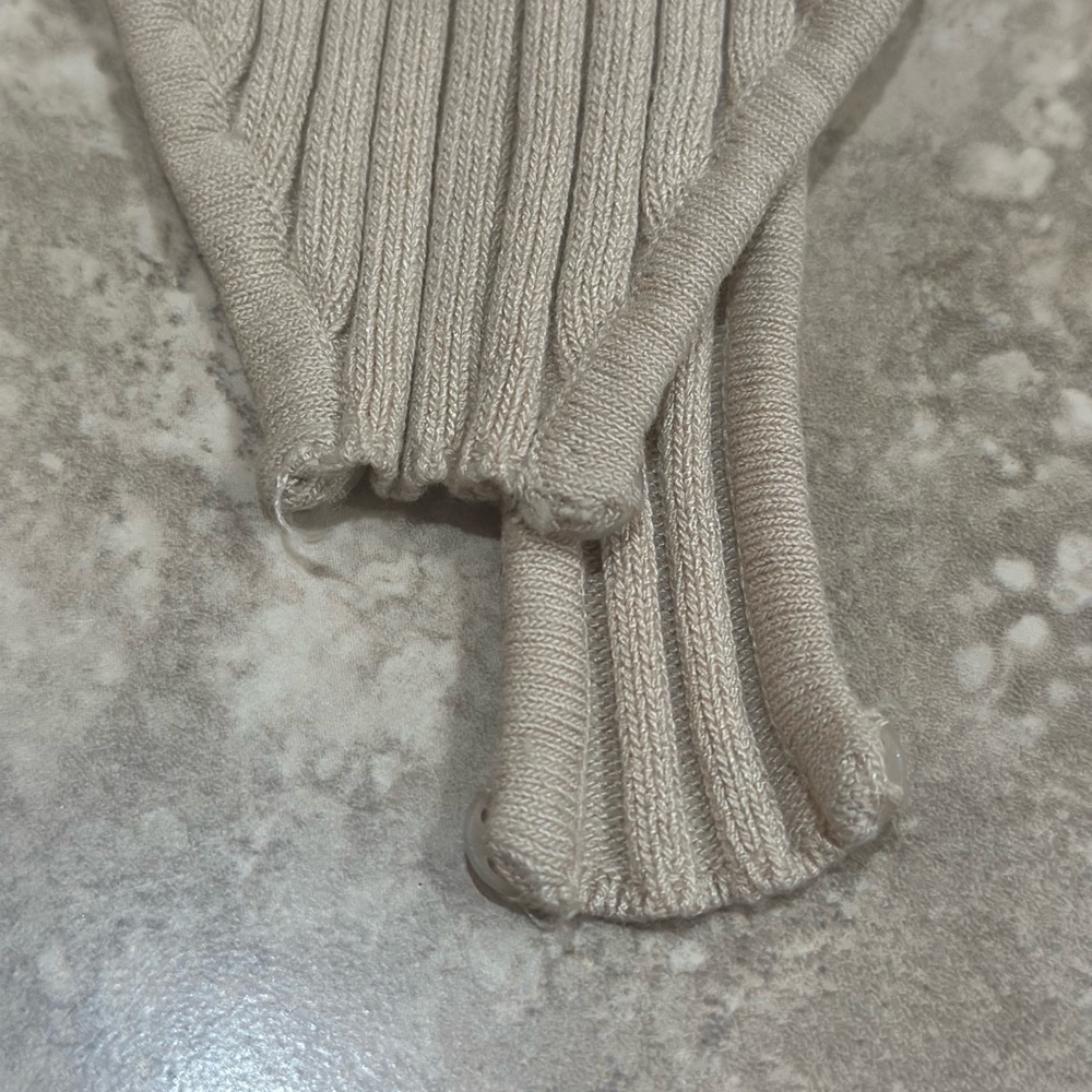 Chic Cream Ribbed Bodysuit - Picture 9 of 9